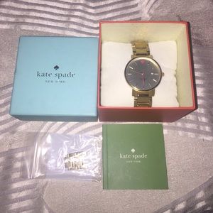 Kate Spade Gramercy Grand Calendar Date gold watch